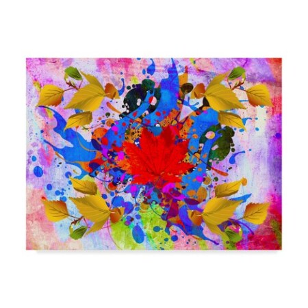 Trademark Fine Art Ata Alishahi 'Leave Design' Canvas Art, 14x19 ALI22315-C1419GG